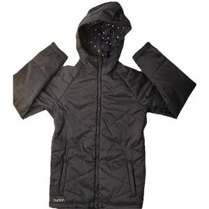 Burton Snowboarding Ski Puffer Jacket Women Size XS Black Quilted‎ Sporty Skiing